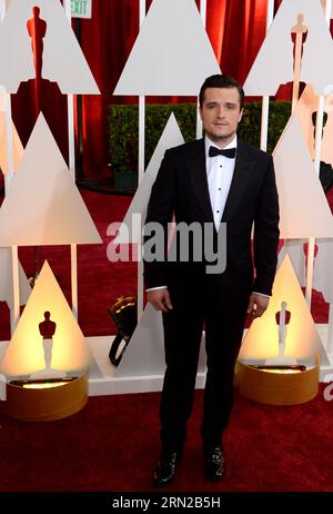 (150223) -- LOS ANGELES, Feb. 22, 2015 -- Actor Josh Hutcherson arrives for the red carpet of the 87th Academy Awards at the Dolby Theater in Los Angeles, the United States, on Feb 22, 2015. ) US-LOS ANGELES-OSCARS-RED CARPET YangxLei PUBLICATIONxNOTxINxCHN   Los Angeles Feb 22 2015 Actor Josh Hutcherson arrives for The Red Carpet of The 87th Academy Awards AT The Dolby Theatre in Los Angeles The United States ON Feb 22 2015 U.S. Los Angeles Oscars Red Carpet  PUBLICATIONxNOTxINxCHN Stock Photo