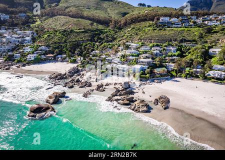 Aerial view of Clifton beach in Cape Town, Western Cape, South Africa Stock Photo