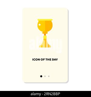Golden goblet isolated on white Stock Vector