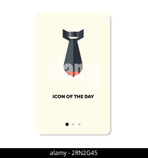 Long-range missile flat vector icon Stock Vector