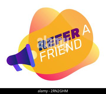 Refer a Friend announcement design Stock Vector