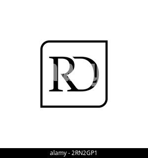 sign, typography, dr letter, dr logo, web, background, initial, elegant, monogram, logotype, symbol, unique, elegance, d, text, type, branding, geomet Stock Vector