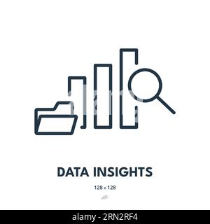Data Insights Icon. Report, Analytics, Chart. Editable Stroke. Simple Vector Icon Stock Vector