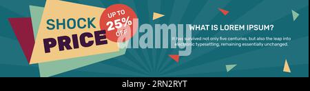 Futuristic creative elements for sale promo Stock Vector