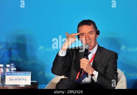(150327) -- BOAO, March 27, 2015 -- Jim O Neill, former chairman of Goldman Sachs Asset Management, speaks at a sub-forum with the theme of Virus vs Mankind during the 2015 Boao Forum for Asia (BFA) in Boao, south China s Hainan Province, March 27, 2015. ) (mt) CHINA-BOAO-BFA 2015-SUB-FORUM-VIRUS VS MANKIND (CN) YangxGuanyu PUBLICATIONxNOTxINxCHN   Boao March 27 2015 Jim O Neill Former Chairman of Goldman Sachs Asset Management Speaks AT a Sub Forum With The Theme of Virus VS mankind during The 2015 Boao Forum for Asia BfA in Boao South China S Hainan Province March 27 2015 Mt China Boao BfA 2 Stock Photo