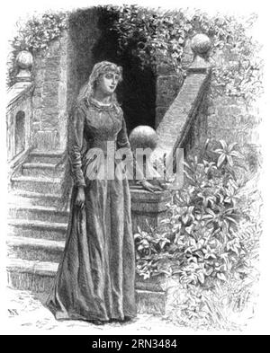 Book Illustration example of Edmund H. Garrett, from Tennyson's Lady Clare, 1884 Stock Photo