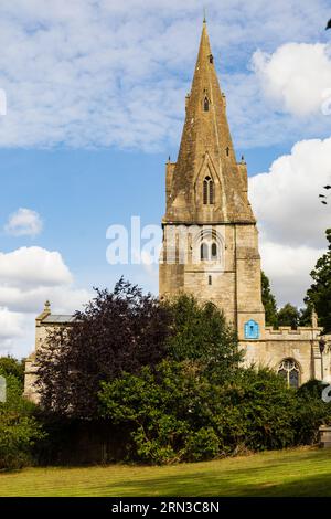 The parish church of St John the Baptist, Buckminster village. Stock Photo
