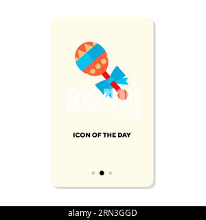 Rattle baby toy isolated on white Stock Vector