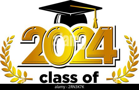2024 class graduate. The concept of decorate congratulation for school ...