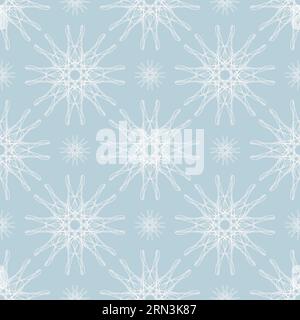 Vector seamless vintage pattern of abstract lace flowers on light grey background Stock Vector