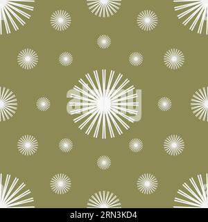 Vector seamless vintage pattern of abstract lace flowers on light green background Stock Vector