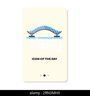 National landmark flat vector icon Stock Vector