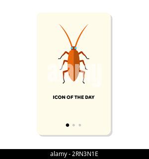Insect flat icon Stock Vector