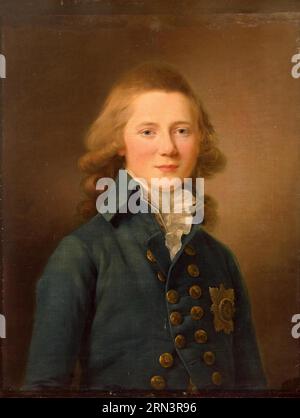 Portrait of Grand Duke Alexander Pavlovich 1792 by Jean-Louis Voille Stock Photo