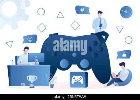 Cross platform play, online gaming concept icon. Server connection, internet  multiplayer idea thin line illustration. Esports, video game competition  Stock Vector Image & Art - Alamy