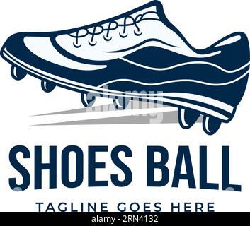 Illustration Vintage soccer shoe icon on White background design template Stock Vector
