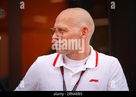 Jacques Villeneuve, (CND)former driver at Sauber BMW, Williams and BAR, former IndyCar driver and winner of the Indy 500 1995, F1 world champion 1997 with Williams Renault during the Italian GP, Monza 31 August-3 September 2023 Formula 1 World championship 2023. Stock Photo