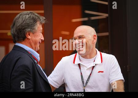 Jacques Villeneuve, (CND)former driver at Sauber BMW, Williams and BAR, former IndyCar driver and winner of the Indy 500 1995, F1 world champion 1997 with Williams Renault during the Italian GP, Monza 31 August-3 September 2023 Formula 1 World championship 2023. Stock Photo