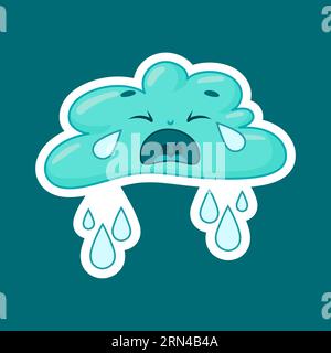 Sad Cloud Stock Vector