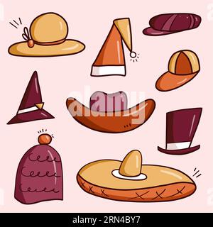Doodle Hats Stock Vector