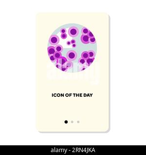 Microbes and microorganisms flat vector icon Stock Vector
