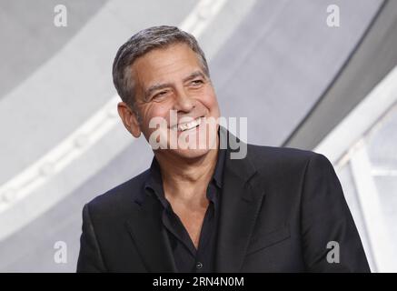 (150525) -- TOKYO, May 25, 2015 -- American actor George Clooney smiles during the premiere of the movie Tomorrowland in Japan in Tokyo May 25, 2015. Tomorrowland will be shown to the public from June 6 in Japan.) JAPAN-TOKYO-ENTERTAINMENT-MOVIE-TOMORROWLAND Stringer PUBLICATIONxNOTxINxCHN   150525 Tokyo May 25 2015 American Actor George Clooney Smiles during The Premiere of The Movie Tomorrow country in Japan in Tokyo May 25 2015 Tomorrow country will Be Shown to The Public from June 6 in Japan Japan Tokyo Entertainment Movie Tomorrow country Stringer PUBLICATIONxNOTxINxCHN Stock Photo