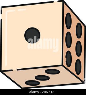 Isolated colored dice Gaming icon Vector illustration Stock Vector