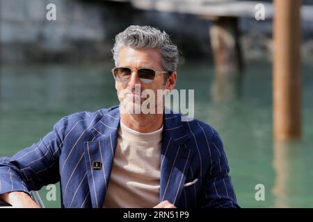 Italy, Lido di Venezia, August 31, 2023 : Patrick Dempsey is seen in Darsena, the 80th Venice International Film Festival on August 31, 2023 in Venice, Italy   Photo © Ottavia Da Re/Sintesi/Alamy Live News Stock Photo