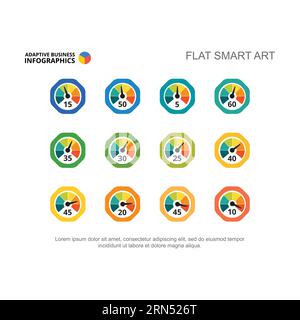 Gauges or scales of risk vector illustrations set Stock Vector