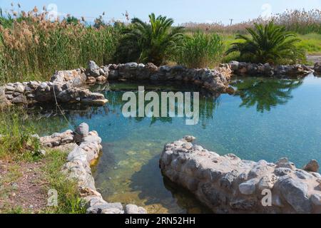 Kuniavitis Thermal Baths, Cosmetic Springs, Kouniaviti, Kamena Vourla, Phthiotis, Central Greece, Greece Stock Photo