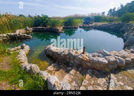 Kuniavitis Thermal Baths, Cosmetic Springs, Kouniaviti, Kamena Vourla, Phthiotis, Central Greece, Greece Stock Photo