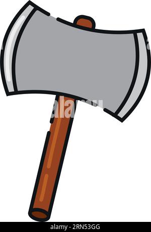 Isolated colored axe Gaming icon Vector illustration Stock Vector