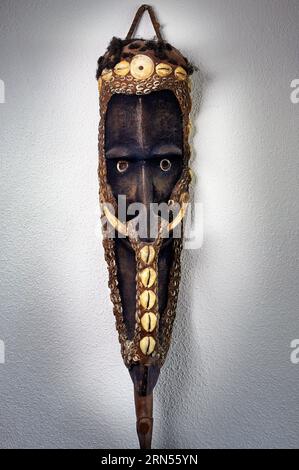 Wooden mask from the Sepik region, Papua New Guinea, Pacific Ocean Stock Photo