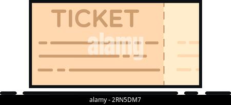 Isdolated colored ticket icon Sport icon Vector Stock Vector
