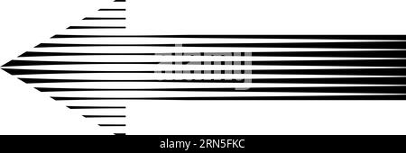 Set pointing arrows striped texture arrow path direction Stock Vector