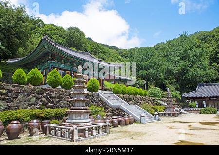 Chunjinam Hermitage at Baekyangsa Temple, main temple of the Jogye Order of Korean Buddhism, Bukha-myeon, Jangseong, South Jeolla Province, South Stock Photo