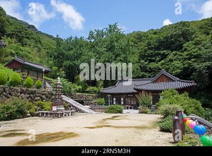 Chunjinam Hermitage at Baekyangsa Temple, main temple of the Jogye Order of Korean Buddhism, Bukha-myeon, Jangseong, South Jeolla Province, South Stock Photo