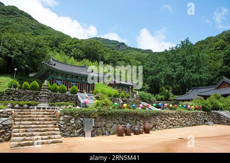 Chunjinam Hermitage at Baekyangsa Temple, main temple of the Jogye Order of Korean Buddhism, Bukha-myeon, Jangseong, South Jeolla Province, South Stock Photo