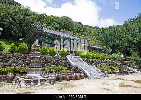 Chunjinam Hermitage at Baekyangsa Temple, main temple of the Jogye Order of Korean Buddhism, Bukha-myeon, Jangseong, South Jeolla Province, South Stock Photo