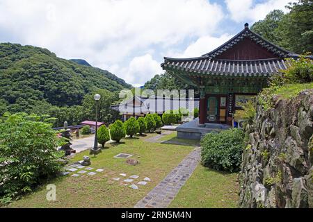 Chunjinam Hermitage at Baekyangsa Temple, main temple of the Jogye Order of Korean Buddhism, Bukha-myeon, Jangseong, South Jeolla Province, South Stock Photo