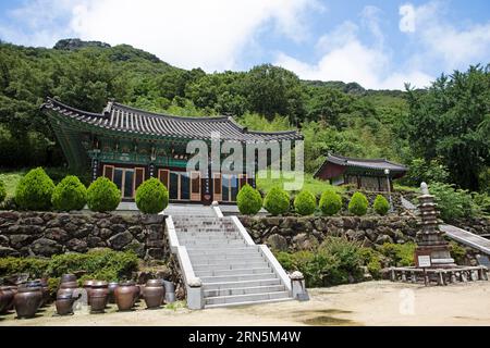 Chunjinam Hermitage at Baekyangsa Temple, main temple of the Jogye Order of Korean Buddhism, Bukha-myeon, Jangseong, South Jeolla Province, South Stock Photo