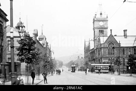 Skipton Road, Keighley, early 1900s Stock Photo