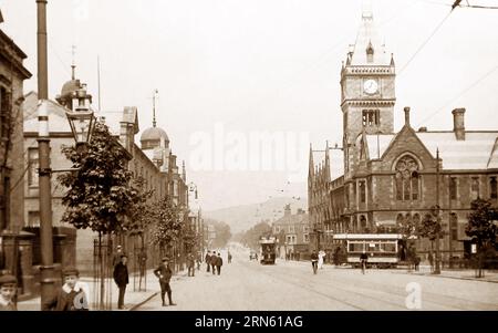 Skipton Road, Keighley, early 1900s Stock Photo