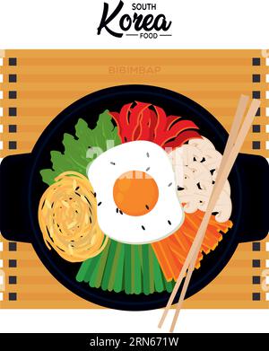 Isolated south korean traditional food Vector Stock Vector