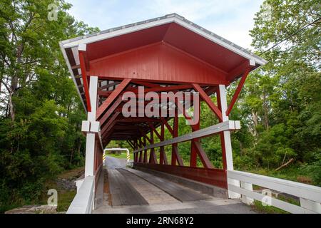 Colvin Covered Bridge, 707 Mill Rd., Schellsburg, PA 15559, Bedford County, Pennsylvania, USA Stock Photo