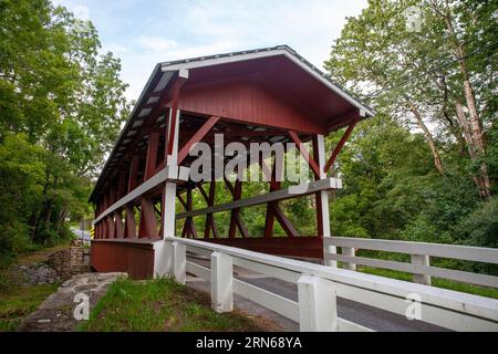 Colvin Covered Bridge, 707 Mill Rd., Schellsburg, PA 15559, Bedford County, Pennsylvania, USA Stock Photo