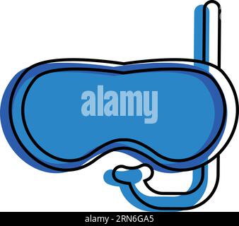 Isolated colored sketch of a snorkel icon Vector Stock Vector