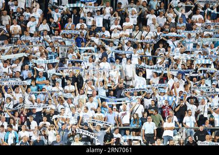 Rijeka, Croatia. 30th Aug, 2023. Players of HNK Rijeka during the training  session at HNK Rijeka Stadium in Rijeka, Croatia, on August 30, 2023. ahead  of the UEFA Conference League playoff 2nd