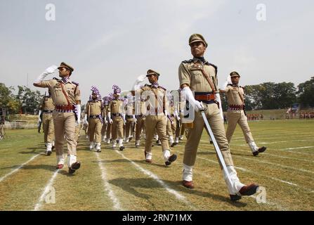 (150813) -- SRINAGAR, Aug. 13, 2015 -- Policemen march during a full dress rehearsal ahead of the India s Independence Day in Srinagar, the summer capital of Indian-controlled Kashmir, Aug. 13, 2015. ) KASHMIR-SRINAGAR-INDEPENDENCE DAY-REHEARSAL JavedxDar PUBLICATIONxNOTxINxCHN   150813 Srinagar Aug 13 2015 Policemen March during a Full Dress rehearsal Ahead of The India S Independence Day in Srinagar The Summer Capital of Indian Controlled Kashmir Aug 13 2015 Kashmir Srinagar Independence Day rehearsal JavedxDar PUBLICATIONxNOTxINxCHN Stock Photo