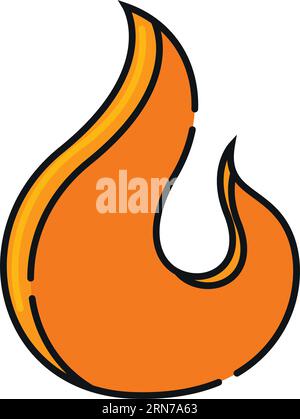 Isolated colored fire flame Gaming icon Vector Stock Vector